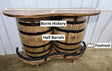 Barrel Bar Table - Amish Handmade - Bar Chairs - Farmhouse Furniture - Swivel Chairs - Rustic - Wine Barrel - Whiskey Odor - Footrest