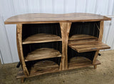 Barrel Bar Table - Amish Handmade - Bar Chairs - Farmhouse Furniture - Swivel Chairs - Rustic - Wine Barrel - Whiskey Odor - Footrest
