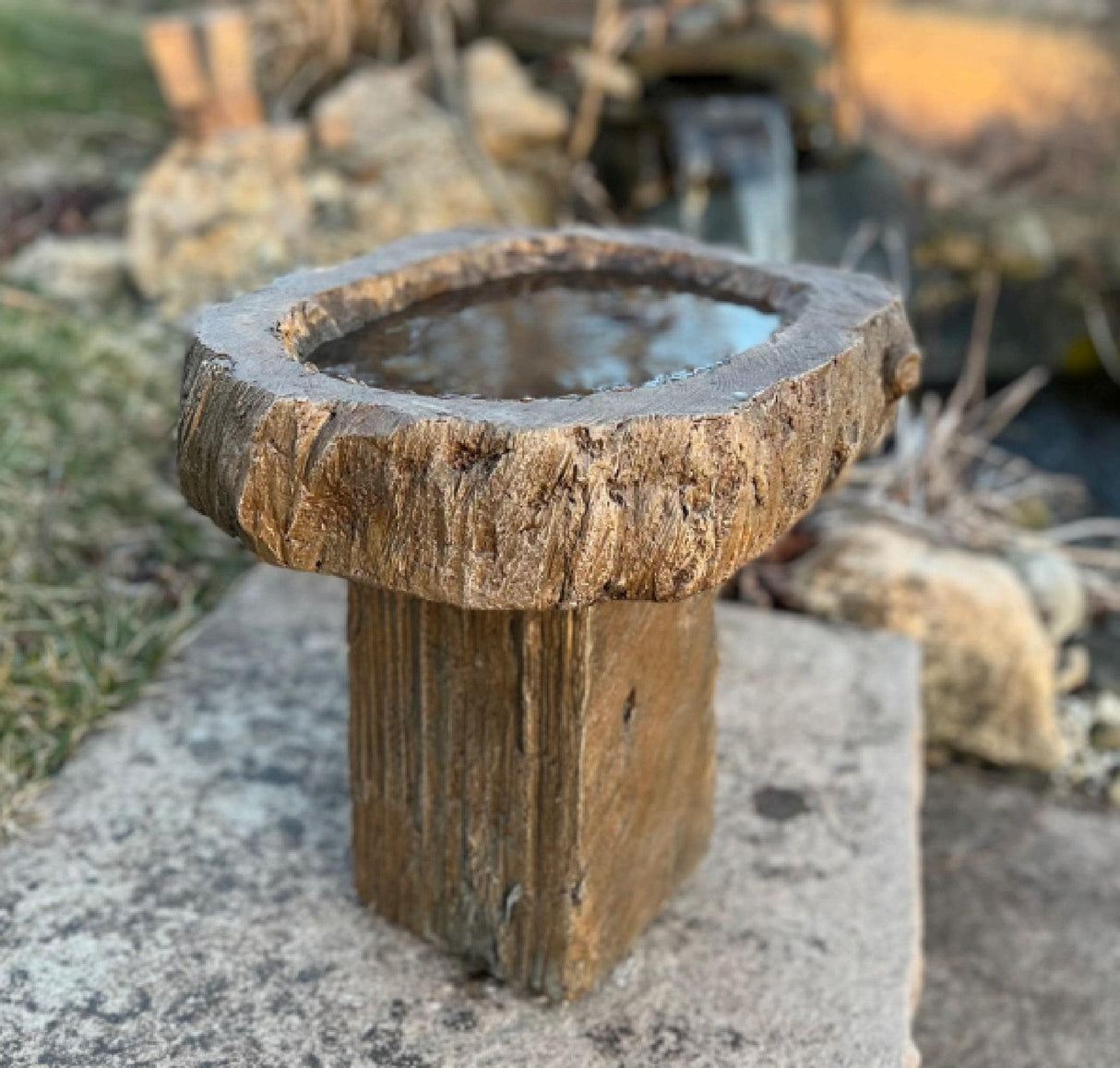 Birdbath - Garden Décor - Handmade - Patio - Garden Accent - Natural - Bird Lovers - Outdoors - Birdwatch