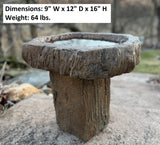 Birdbath - Garden Décor - Handmade - Patio - Garden Accent - Natural - Bird Lovers - Outdoors - Birdwatch