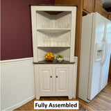 Corner Cabinet - Multipurpose Amish Handmade Large Cabinet - Farmhouse - Primitive Jelly Cabinet - Cupboard - Storage - Case Goods - Home