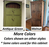 Amish Handmade Wardrobe Cabinet - Large Cabinet with Hanging Rod - Multipurpose Cabinet - With Drawers - Rustic Farmhouse Storage Home Decor