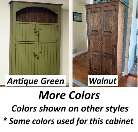 Amish Handmade Wardrobe Cabinet - Large Cabinet with Hanging Rod - Multipurpose Cabinet - With Drawers - Rustic Farmhouse Storage Home Decor