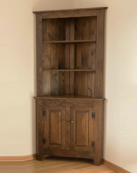 Corner Cabinet - Multipurpose Amish Handmade Large Cabinet - Farmhouse - Primitive Jelly Cabinet - Cupboard - Storage - Case Goods - Home
