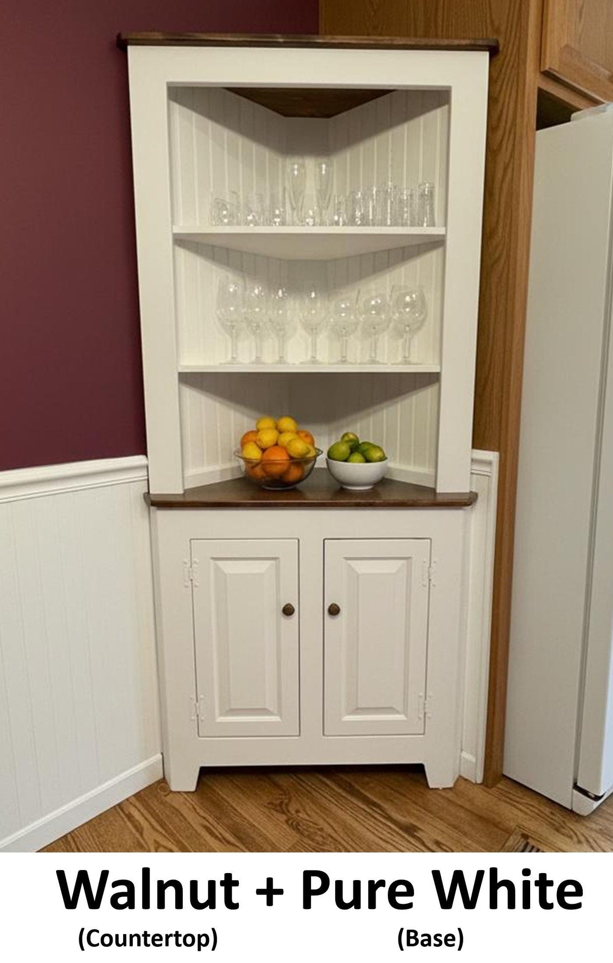 Corner Cabinet - Multipurpose Amish Handmade Large Cabinet - Farmhouse - Primitive Jelly Cabinet - Cupboard - Storage - Case Goods - Home