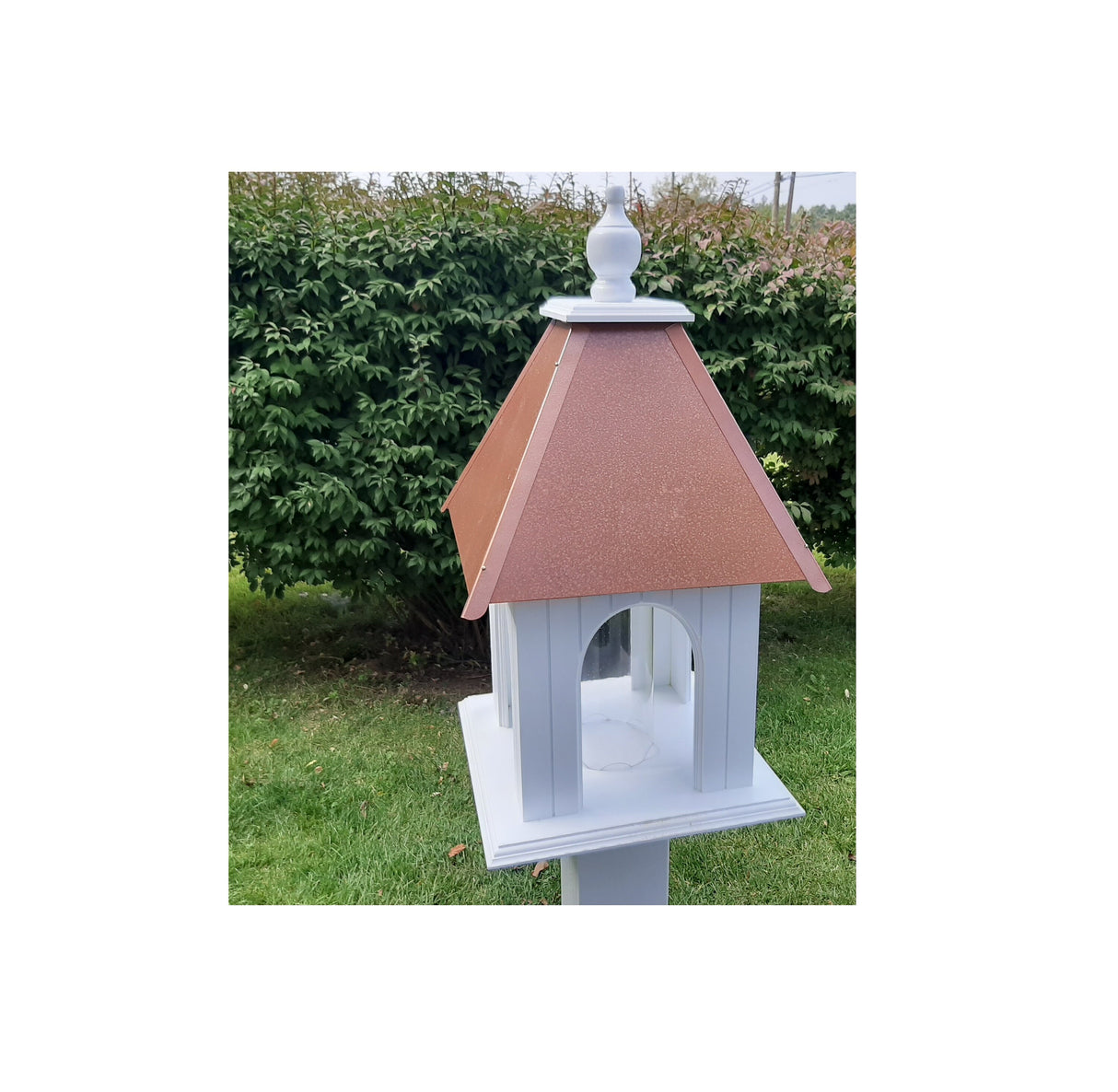 Bird Feeder Copper Roof - Choose Your Roof Colo - X- Large Bird Feeder - Handmade - Bird Feeder For Outdoor