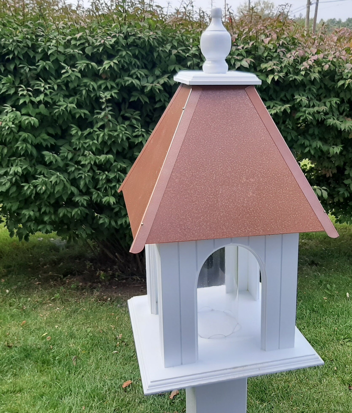 Bird Feeder Copper Roof - Choose Your Roof Color - X- Large Bird Feeder - Handmade - Bird Feeder For Outdoor