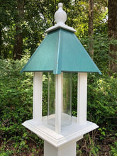 Load image into Gallery viewer, Bird Feeder Gazebo Handmade Vinyl PVC Weather Resistant Choose Roof Color
