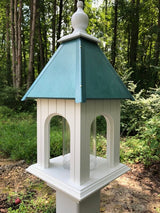 Gazebo Bird Feeder Vinyl PVC Weather Resistant Handmade Choose Roof Color Active