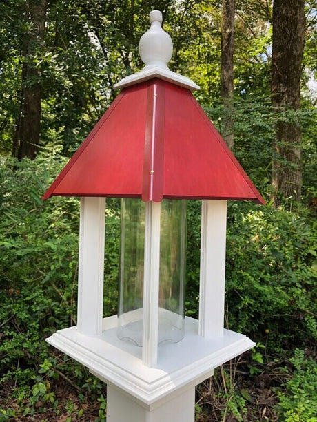 Bird Feeder Gazebo Handmade Vinyl PVC Weather Resistant Choose Roof Color