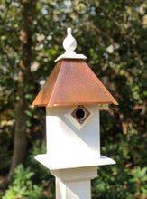 Load image into Gallery viewer, Classic Handmade Bird House, 1 Nesting Compartment, Metal Predator Guards, Choose Roof Color, Birdhouse For The Outdoors, Pole Not Included
