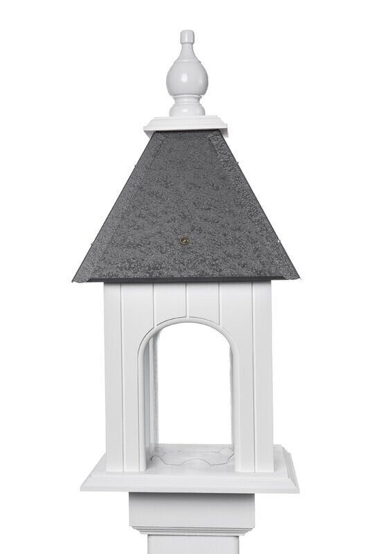 Gazebo Bird Feeder Vinyl PVC Weather Resistant Handmade Choose Roof Color Active