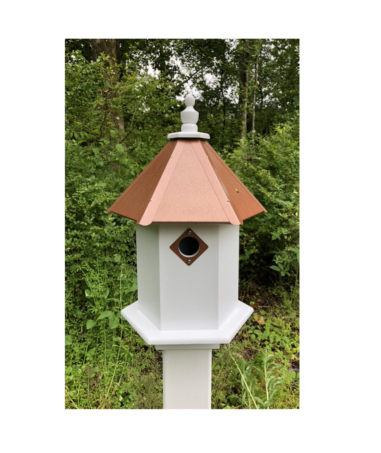 Bird House - 2 Nesting Compartments - Handmade - Metal Predator Guards - Weather Resistant - Pole Not Included - Birdhouse Outdoor