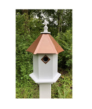 Load image into Gallery viewer, Bird House - 2 Nesting Compartments - Handmade - Metal Predator Guards - Weather Resistant - Pole Not Included - Birdhouse Outdoor
