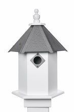 Load image into Gallery viewer, Bird House - 2 Nesting Compartments - Handmade - Metal Predator Guards - Weather Resistant - Pole Not Included - Birdhouse Outdoor
