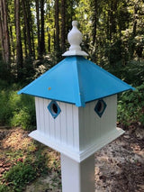 Bird House - 2 Nesting Compartments - Handmade - Metal Predator Guards - Weather Resistant - Pole Not Included - Birdhouse Outdoor