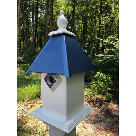 Classic Handmade Bird House, 1 Nesting Compartment, Metal Predator Guards, Choose Roof Color, Birdhouse For The Outdoors, Pole Not Included