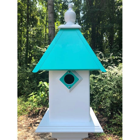 Classic Handmade Bird House, 1 Nesting Compartment, Metal Predator Guards, Choose Roof Color, Birdhouse For The Outdoors, Pole Not Included