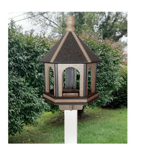 Load image into Gallery viewer, Bird Feeder - Large - Amish Handmade - Arch Design - Weather Resistant Poly Lumber - Premium Feeding Tube - Easy Mounting on 4&quot;x4&quot; Pole/Post
