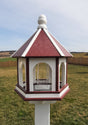 Amish Bird Feeder - Handmade - Arch Design - Large - Weather Resistant Poly Lumber - Premium Feeding Tube - Easy Mounting on 4"x4" Pole/Post