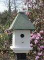 Wooden Birdhouse Handmade With 1 Nesting Compartment, Aluminum Roof