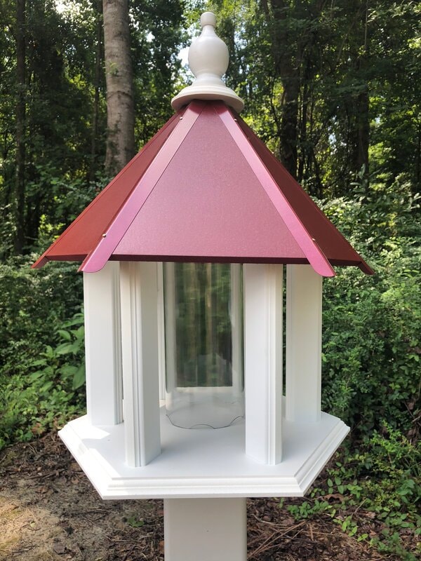 Bird Feeder Large Gazebo Handmade Vinyl PVC Weather Resistant Choose Roof Color