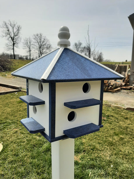 Birdhouse Purple Martin Amish Made 8 nesting Compartments in Multi Colors Garden Décor Poly Purple Martin Bird House Outdoor