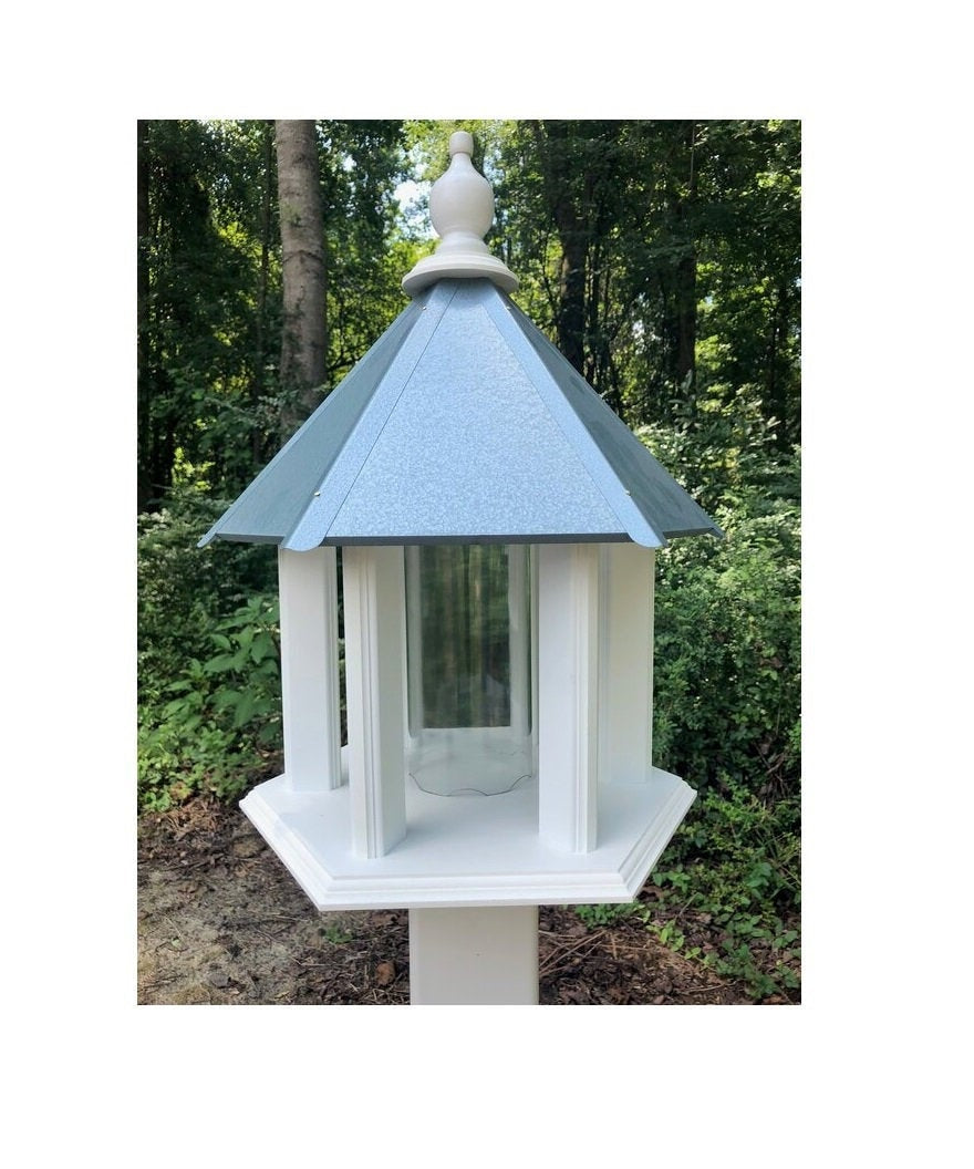 Bird Feeder Large Gazebo Handmade Vinyl PVC Weather Resistant Choose Roof Color