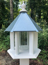 Amish Handmade Bird Feeder - Large Gazebo - Vinyl PVC Weather Resistant - Choose Roof Color