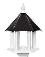 Amish Handmade Bird Feeder - Large Gazebo - Vinyl PVC Weather Resistant - Choose Roof Color