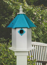 Load image into Gallery viewer, Songbird Birdhouse Handmade Choose Your Roof Color, 1 Nesting Compartments and Metal Predator Guards Vinyl PVC Weather Resistant
