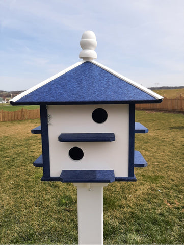 Birdhouse Purple Martin Amish Made 8 nesting Compartments in Multi Colors Garden Décor Poly Purple Martin Bird House Outdoor