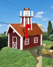 Load image into Gallery viewer, Amish Mailbox With Solar Lighthouse - Wood or Poly Lumber - Handmade Active
