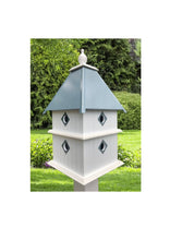 Load image into Gallery viewer, Birdhouse Handmade Choose Roof Color X-Large 2 Story 8 Nesting Compartments Vinyl PVC Bird House With Metal Predator Guards.
