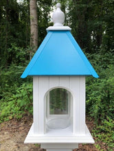 Load image into Gallery viewer, Gazebo Bird Feeder Vinyl PVC Weather Resistant Handmade Choose Roof Color Active
