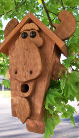 Bird Feeder - Hanging - Moose Bird Feeder - easy to Fill - Amish Handmade Bird Feeders for the Outdoor