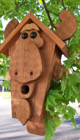 Hanging Moose Bird House - 1 Nesting Compartments - Amish Handmade - Birdhouse Outdoor