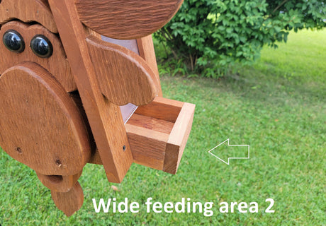 Bird Feeder - Hanging - Moose Bird Feeder - easy to Fill - Amish Handmade Bird Feeders for the Outdoor