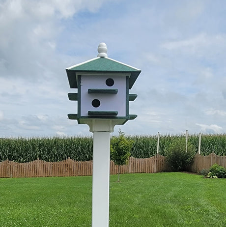 Birdhouse Purple Martin Amish Made 8 nesting Compartments in Multi Colors Garden Décor Poly Purple Martin Bird House Outdoor