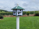 Birdhouse Amish Handmade Poly Purple Martin With 8 Nesting Compartments