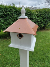 Load image into Gallery viewer, Bird House - 2 Nesting Compartments - Handmade - Metal Predator Guards - Weather Resistant - Pole Not Included - Birdhouse Outdoor
