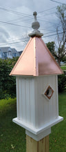 Load image into Gallery viewer, Bird House Copper Roof Handmade With 1 Nesting Compartment, Metal Predator Guards, Weather Resistant, Post Not Included, Birdhouse Outdoor
