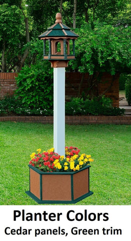 Bird House Planter - Bird Feeder Planter - Choose Planter Colors to Match Your House/Feeder (Not Included)