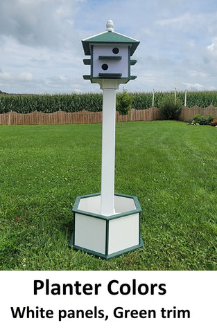 Bird House Planter - Bird Feeder Planter - Choose Planter Colors to Match Your House/Feeder (Not Included)