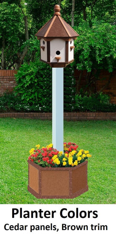 Bird House Planter - Bird Feeder Planter - Choose Planter Colors to Match Your House/Feeder (Not Included)