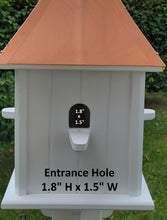 Load image into Gallery viewer, Bird House Handmade With 4 Nesting Compartments Weather Resistant Post Not Included Copper Birdhouse Outdoor
