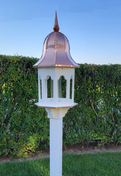 Octagon Copper Roof Poly Bird Feeder Amish Handmade Extra Large