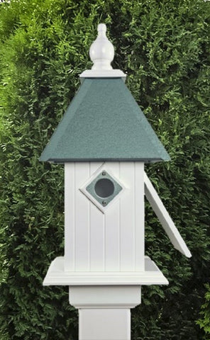 Cathedral Birdhouse Handmade Side Opening, Metal Predator Guards, Choose Roof Color, Bird House For The Outdoors, Pole Not Included