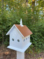 Chapel Birdhosue Handmade, Choose Roof Color, Bird House For The Outdoors, Pole Not Included