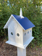 Load image into Gallery viewer, Chapel Birdhouse Handmade, Choose Roof Color, Bird House For The Outdoors, Pole Not Included
